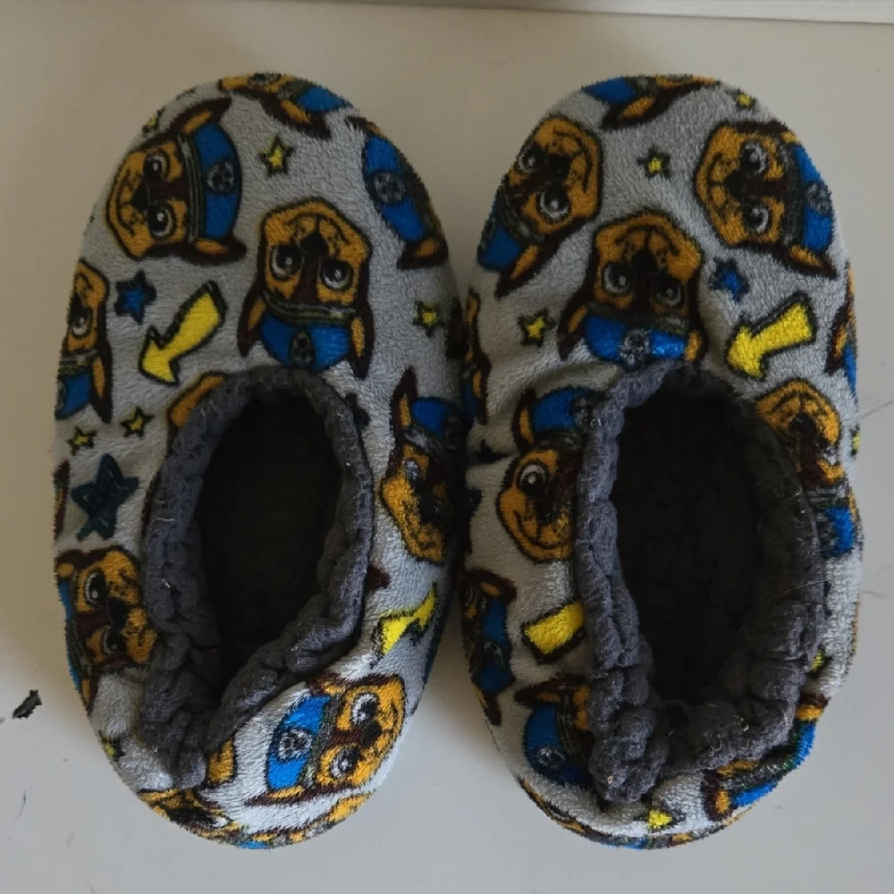 Kids Grey Paw Patrol Character Slip-On Slippers - Unbranded